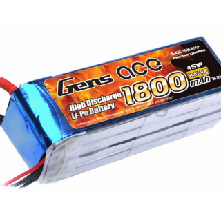 Gens ace 1800mAh 14.8V 40C 4S1P Lipo Battery Pack