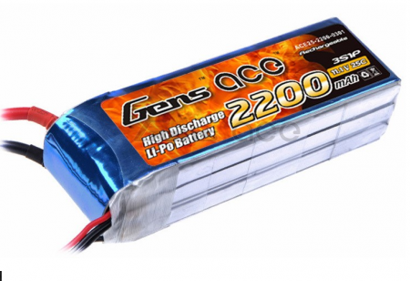 Gens ace 2200mAh 11.1V 25C 3S1P Lipo Battery (XT60)