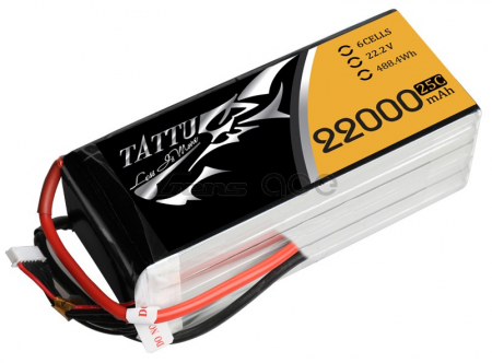 Tattu 22000mAh 22.2V 25C 6S1P Lipo Pack