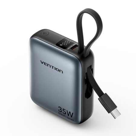 Power bank usb 10000mah 35w/mini gray fheh0 vention
