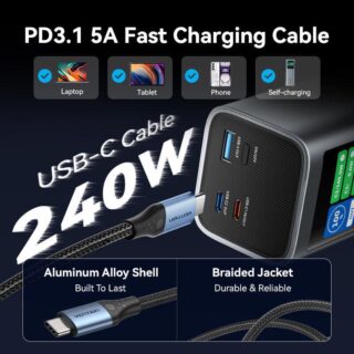 Power bank usb 27000mah 140w/fkeh0 vention - Image 5