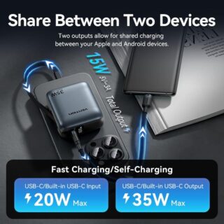 Power bank usb 10000mah 35w/mini gray fheh0 vention - Image 8