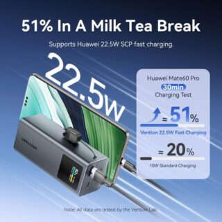Power bank usb 20000mah 100w/fkch0 vention - Image 7