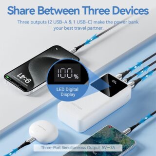 Power bank usb 30000mah 22.5w/black fhmb0 vention - Image 5