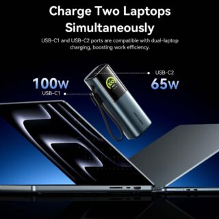 Power bank usb 20000mah 165w/gray tft display fkfh0 vention - Image 8