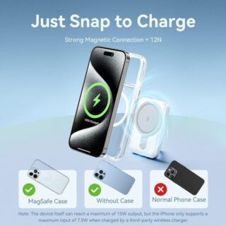 Power bank wrl 5000mah 20w/magnetic black fhsb0 vention - Image 3