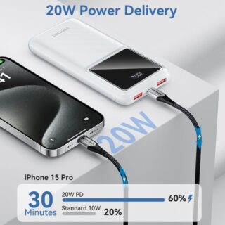 Power bank usb 10000mah 22.5w/black fhkb0 vention - Image 8