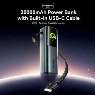 Power bank usb 20000mah 165w/gray tft display fkfh0 vention - Image 2