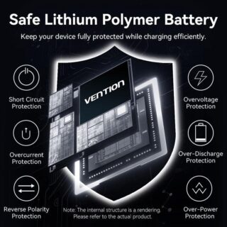 Power bank wrl 10000mah 35w/grey fkhh0 vention - Image 6