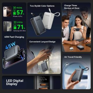 Power bank usb 20000mah 45w/fhgh0 vention - Image 4