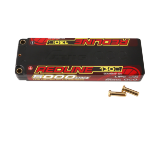 Gens Ace 5000mAh 2S 130C 7.4V LiPo aku – 5.0mm bullet – Redline - Image 1