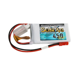 Gens Ace 450mAh 2S 30C 7.4V LiPo aku – JST-SYP pistik – Soaring - Image 1