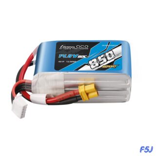 Gens Ace 850mAh 4S 80C 14.8V LiPo aku – XT30 pistik – Sport (F5J) - Pilt 1