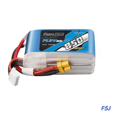Gens Ace 850mAh 4S 80C 14.8V LiPo aku – XT30 pistik – Sport (F5J)
