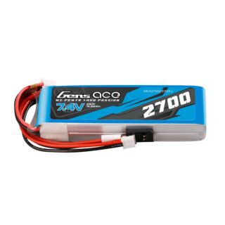 Gens Ace 2700mAh 2S 7.4V LiPo aku – Futaba+JST-EHR – TX&RX - Pilt 1