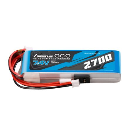 Gens Ace 2700mAh 2S 7.4V LiPo aku – Futaba+JST-EHR – TX&RX