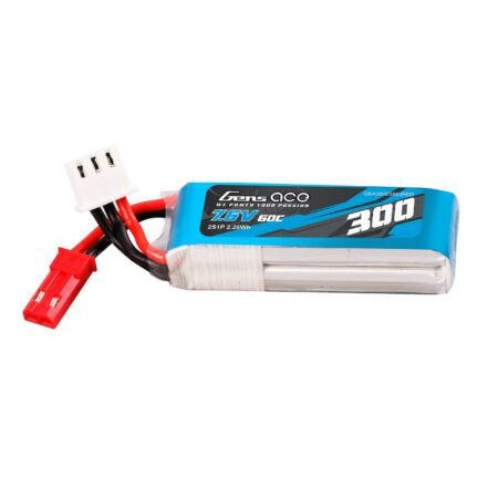 Gens Ace 300mAh 2S 60C 7.6V(HV) LiPo aku – JST-SYP pistik – Ace Classic