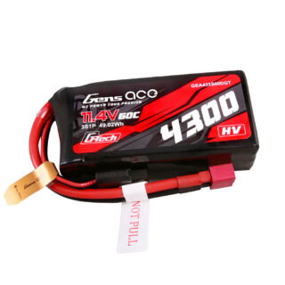 Gens Ace G-Tech 4300mAh 3S 60C 11.4V(HV) LiPo aku – Deans pistik – Car Classic - Image 1