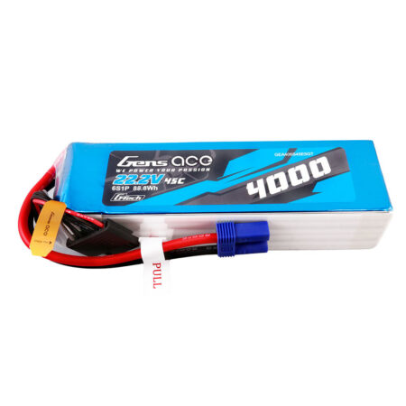 Gens Ace G-Tech 4000mAh 6S 45C 22.2V LiPo aku – EC5 pistik – Heli