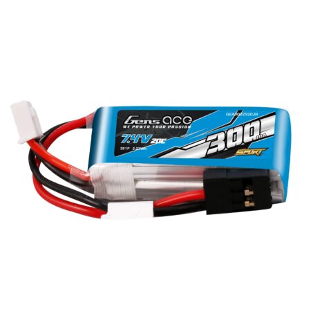 Gens Ace 300mAh 2S 20C 7.4V LiPo aku – JR pistik – Sport (F3K)
