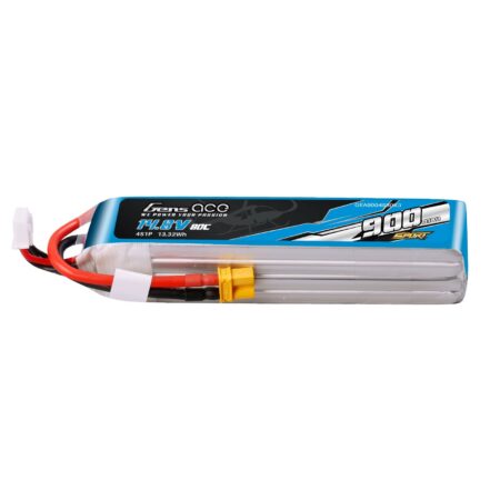 Gens Ace 900mAh 4S 80C 14.8V LiPo aku – XT30 pistik – Sport (F5J)