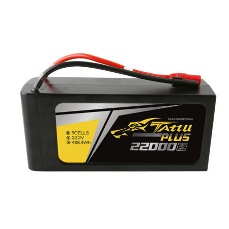 Tattu 22000mAh 6S 25C 22.2V LiPo aku – AS150+XT150 pistik – Tattu 1.0