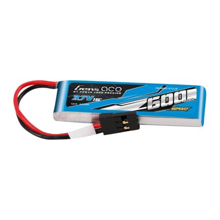 Gens Ace 600mAh 1S 15C 3.7V LiPo aku – JR pistik – Sport (F3K)