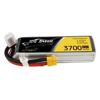 Tattu 3700mAh 4S 45C 14.8V LiPo aku – XT60 pistik – FPV Classic - Image 1