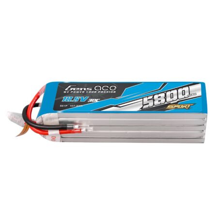 Gens Ace 5800mAh 5S 30C 18.5V LiPo aku – ilma pistikuta – Sport (F3A)