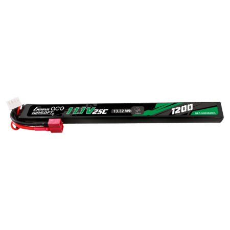 Gens Ace 1200mAh 3S 25C 11.1V Long LiPo aku – Deans pistik – Airsoft