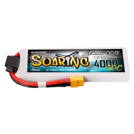 Gens Ace 4000mAh 2S 30C 7.4V LiPo aku – XT60 pistik – Soaring