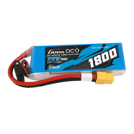 Gens Ace G-Tech 1800mAh 2S 45C 7.4V LiPo aku – XT60 pistik – Ace Classic