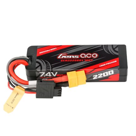 Gens Ace G-Tech 2200mAh 2S 60C 7.4V LiPo aku – kõvakest – XT60 pistik – Car Classic