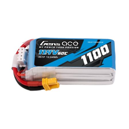 Gens Ace 1100mAh 3S 60C 11.4V(HV) LiPo aku – XT30 pistik – Heli