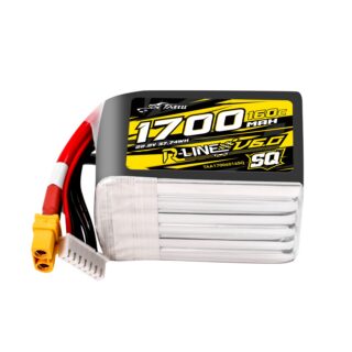 Tattu 1700mAh 6S 160C 22.2V SQ LiPo aku – XT60 pistik – R-Line 6.0 - Image 1