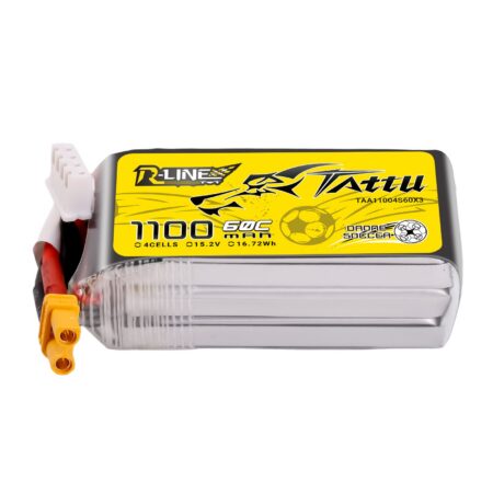 Tattu 1100mAh 4S 60C 15.2V(HV) LiPo aku – XT30 pistik – R-Line