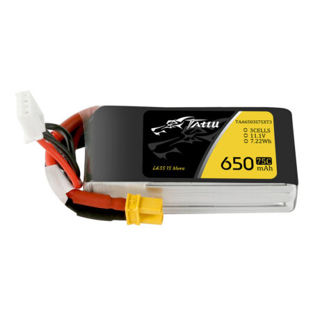 Tattu 650mAh 3S 75C 11.1V LiPo aku – XT30 pistik – FPV Classic
