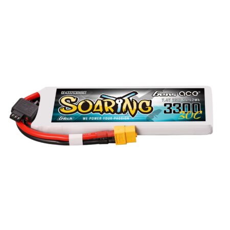 Gens Ace 3300mAh 2S 30C 7.4V LiPo aku – XT60 pistik – Soaring