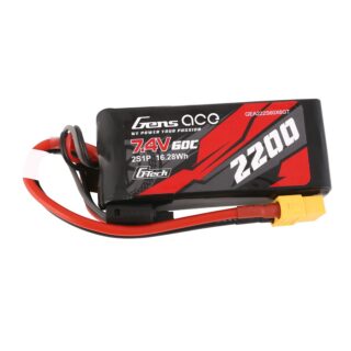 Gens Ace G-Tech 2200mAh 2S 60C 7.4V LiPo aku – XT60 pistik – Car Classic - Image 1