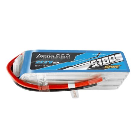Gens Ace 5100mAh 6S 80C 22.2V LiPo aku – ilma pistikuta – Sport (F5B)