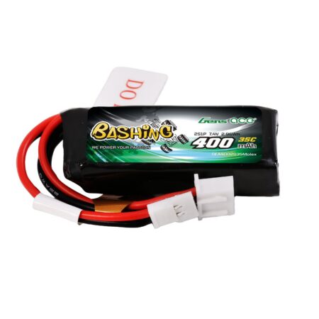 Gens Ace 400mAh 2S 35C 7.4V LiPo aku – Molex pistik – Bashing (Non-G-Tech)