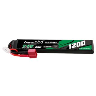 Gens Ace 1200mAh 2S 25C 7.4V LiPo aku – Deans pistik – Airsoft - Pilt 1