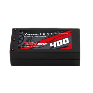 Gens Ace 400mAh 2S 60C 7.6V(HV) LiPo aku – kõvakest – 2mm Bullet to XT60 Adapter – Car Classic - Image 1