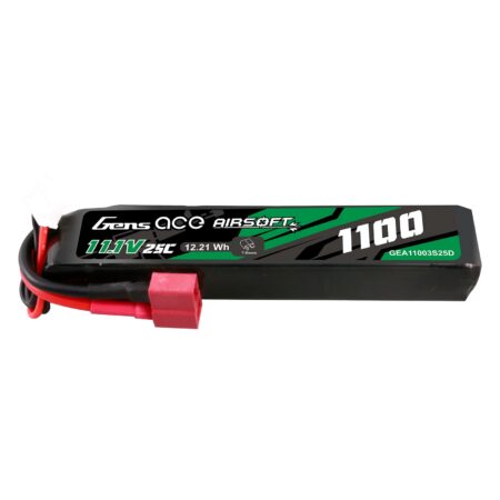 Gens Ace 1100mAh 3S 25C 11.1V LiPo aku – Deans pistik – Airsoft