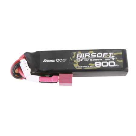 Gens Ace 800mAh 3S 25C 11.1V LiPo aku – Deans pistik – Airsoft