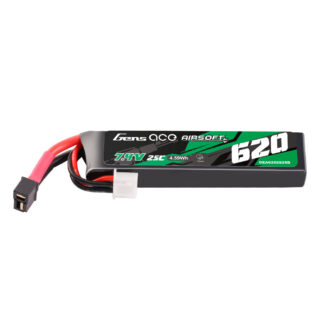 Gens Ace 620mAh 2S 25C 7.4V LiPo aku – Mini Deans pistik – Airsoft - Pilt 1