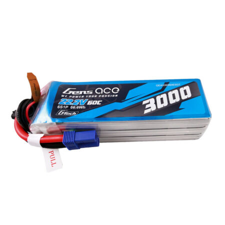 Gens Ace G-Tech 3000mAh 6S 60C 22.2V LiPo aku – EC5 pistik – Ace Classic