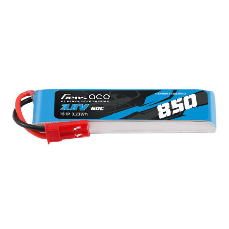 Gens Ace 850mAh 1S 60C 3.8V(HV) LiPo aku – JST-SYP pistik – Ace Classic
