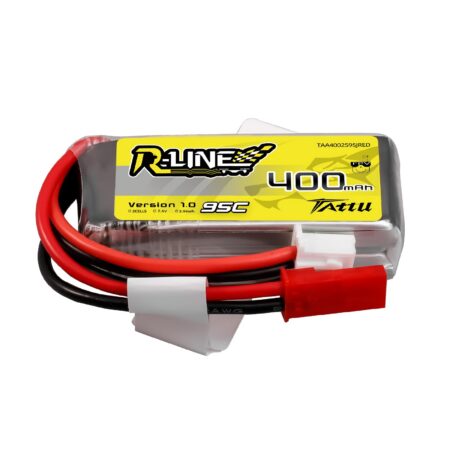 Tattu 400mAh 2S 95C 7.4V LiPo aku – JST-SYP pistik – R-Line 1.0