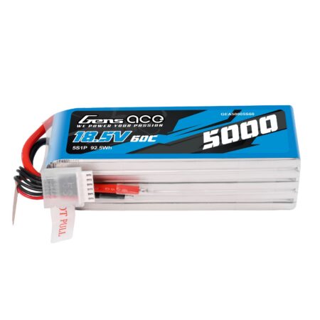 Gens Ace 5000mAh 5S 60C 18.5V LiPo aku – ilma pistikuta – Ace Classic (F3A)